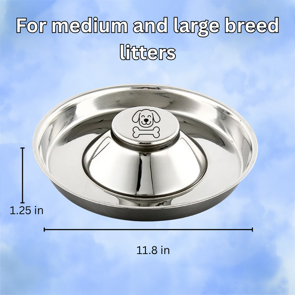 Puppy Bowl for Litters, Slow Feeding Bowl with Grip - 2 Pack - COMING SOON