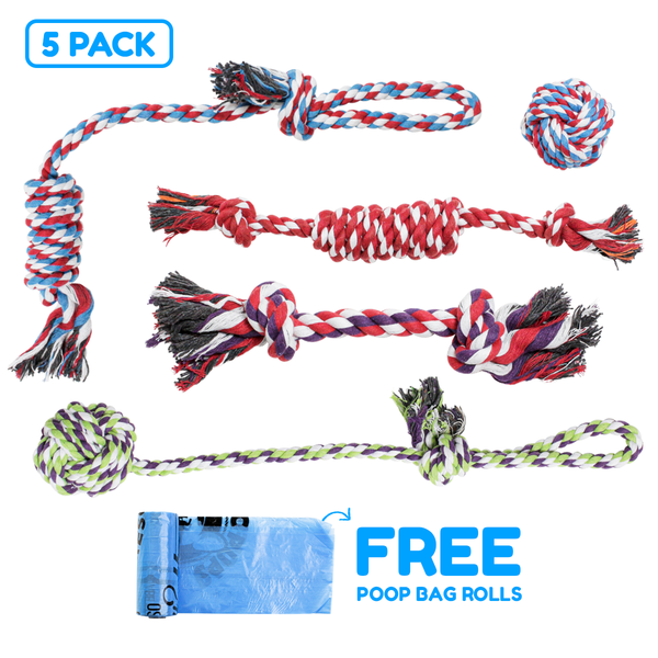 5 Piece Dog Rope Toy Set (for Small and Medium Dogs)