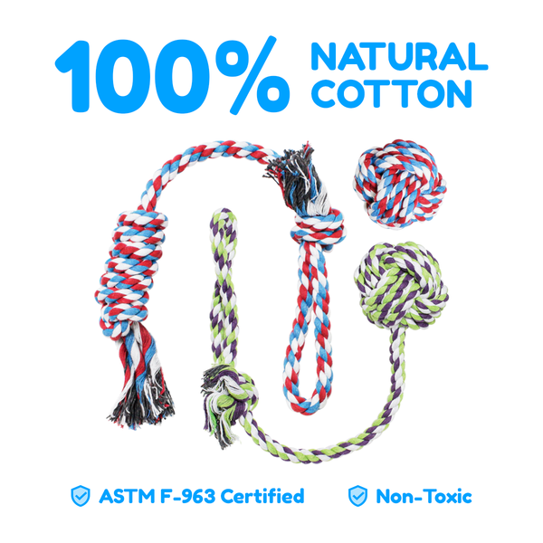 5 Piece Dog Rope Toy Set (for Small and Medium Dogs)