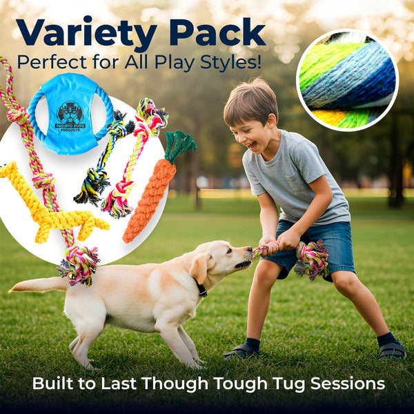 11 Piece Dog Rope Toy Set (for Small, Medium and Large Dogs)