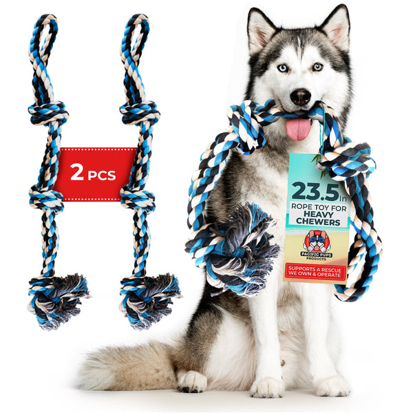 XL Single Rope Toy - 2 PACK - Blue