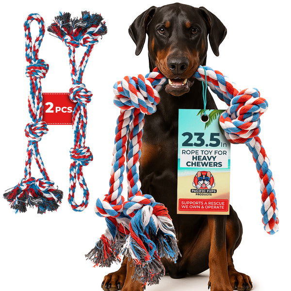 XL Single Rope Toy - 2 PACK - Blue