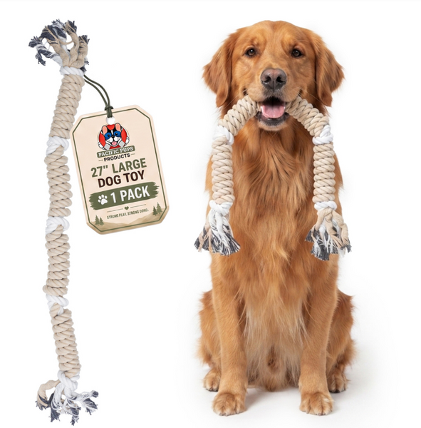 Twist Tug Toy for Large Dogs - Natural