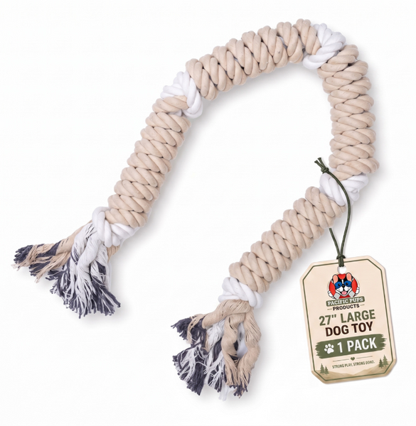 Twist Tug Toy for Large Dogs - Natural