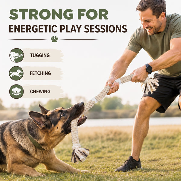 Twist Tug Toy for Large Dogs - Natural