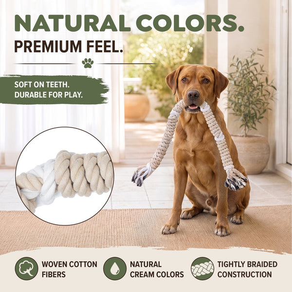 Twist Tug Toy for Large Dogs - Natural