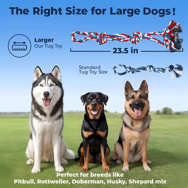 XL Single Rope Toy - 2 PACK - Blue