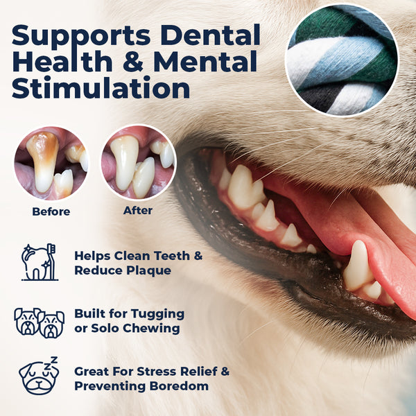 XXL 6 Knot Giant Dog Rope (for XL and XXL Dogs) - 2 PACK Green