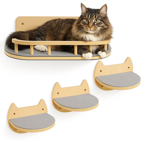Cat Wall Shelves - Set of 4