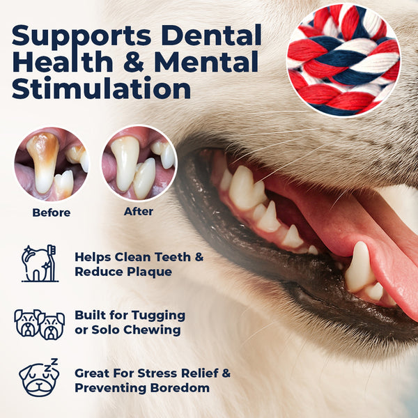 XL Single Rope Dog Toy - Red