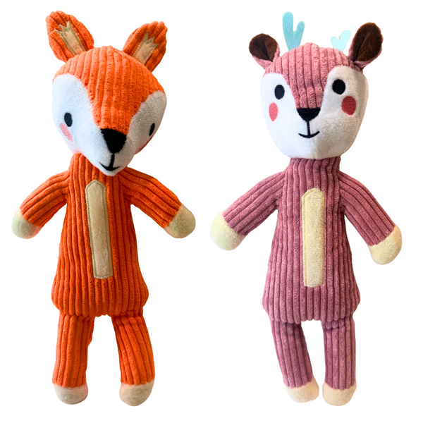 Woodland Animals Dog Plush Toy with Squeakers - COMING SOON