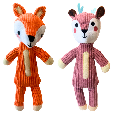 Woodland Animals Dog Plush Toy with Squeakers - COMING SOON