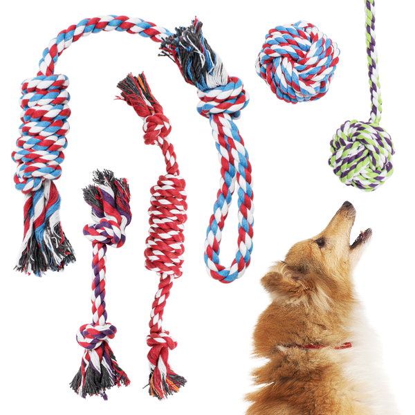 5 Piece Dog Rope Toy Set (for Small and Medium Dogs)