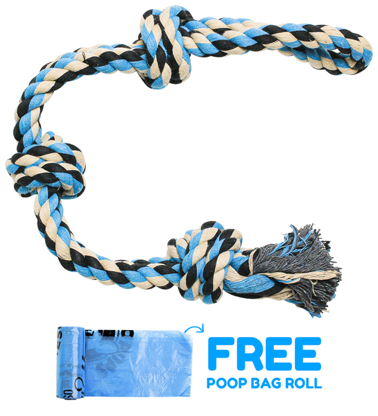 Single Rope Dog Toy (Blue)